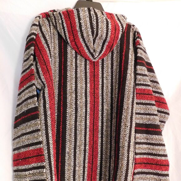 Earth Ragz Mexican Baja Woven Hoodie Size Large - Picture 3 of 6